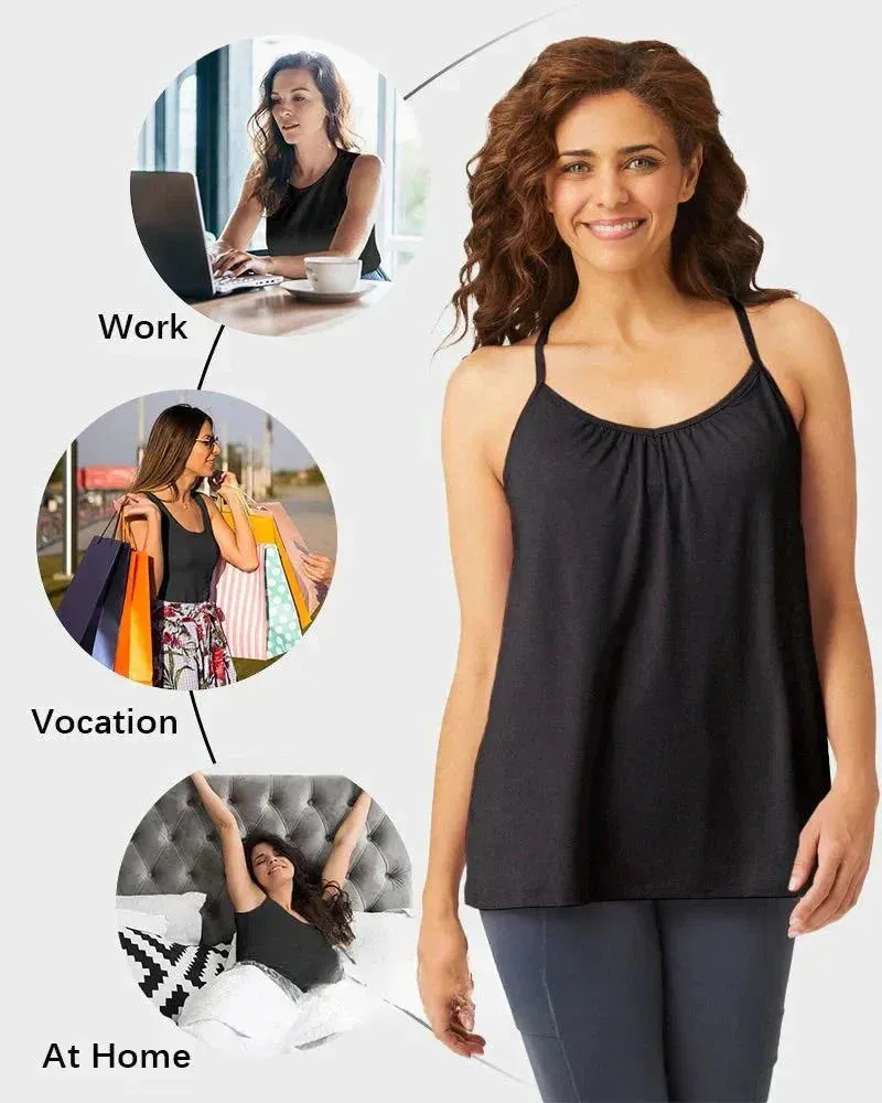 🏆LAST DAY SALE 49% OFF - Loose-fitting Tank Top With Built-in Bra