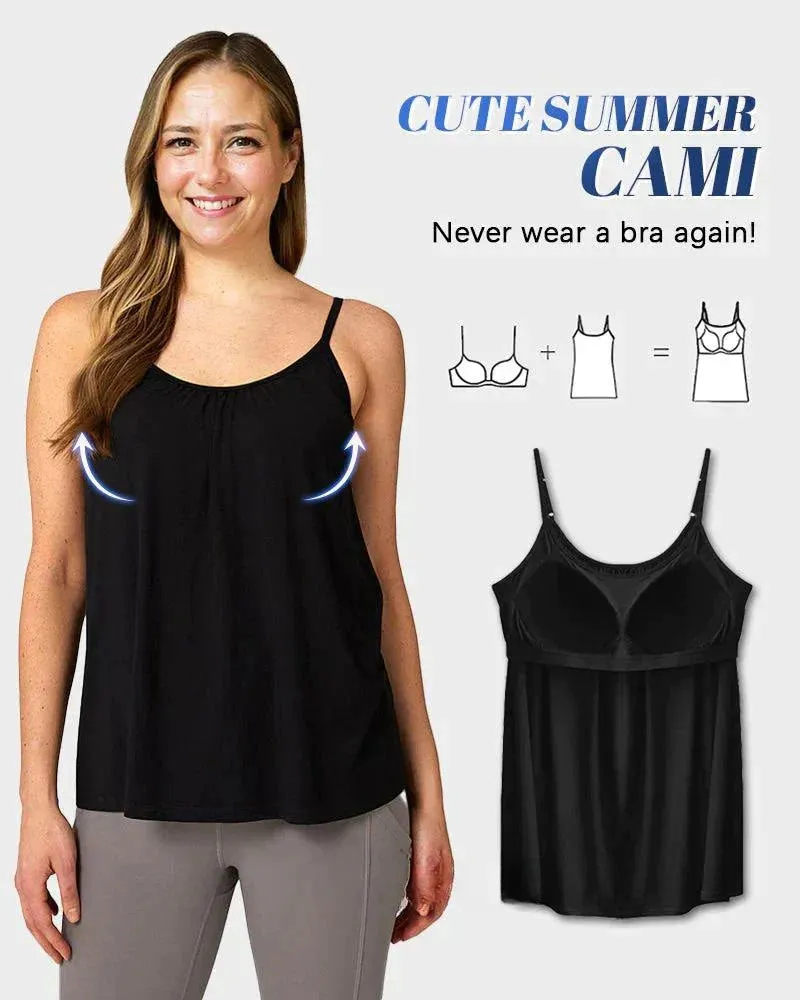 🏆LAST DAY SALE 49% OFF - Loose-fitting Tank Top With Built-in Bra