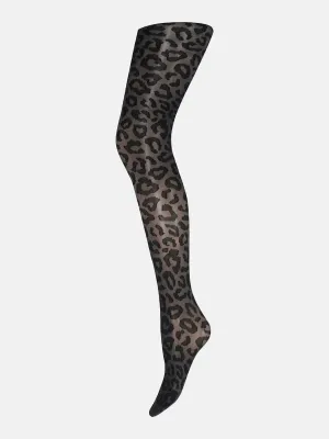 Leopard Tights - Black