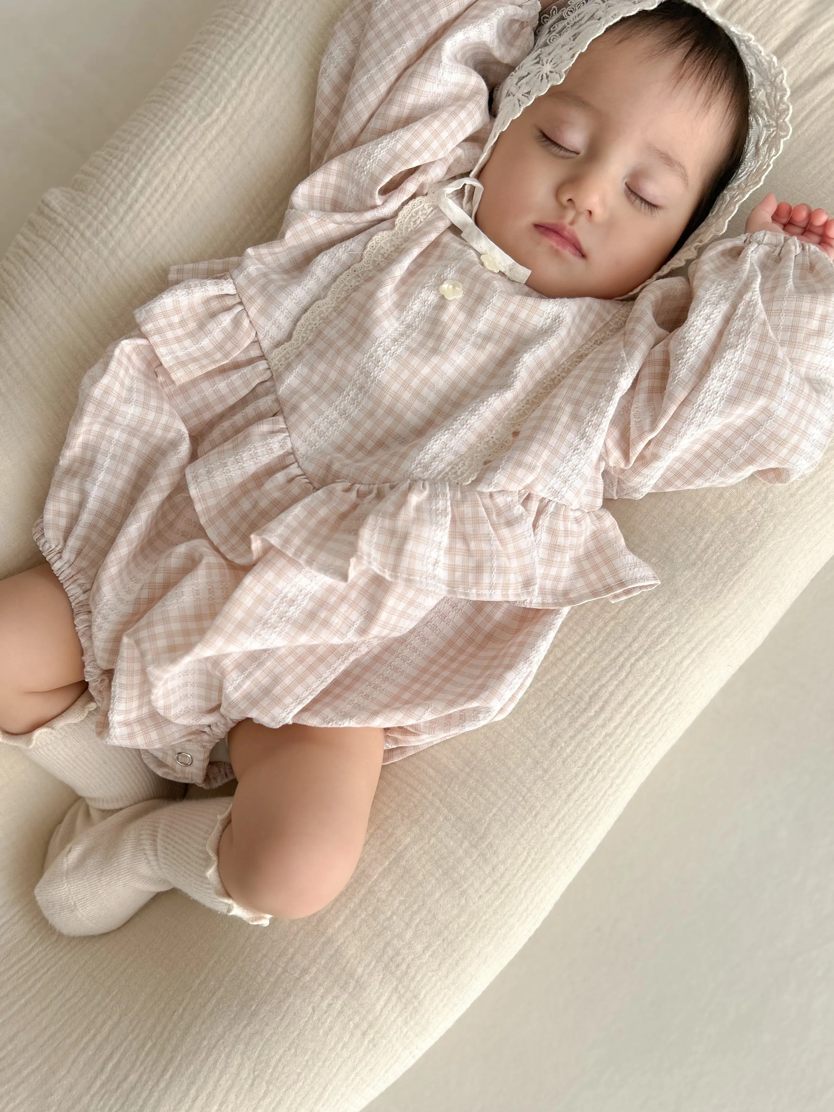 Lilou check rompers