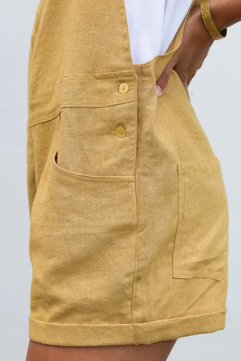 Linen Overalls Honey