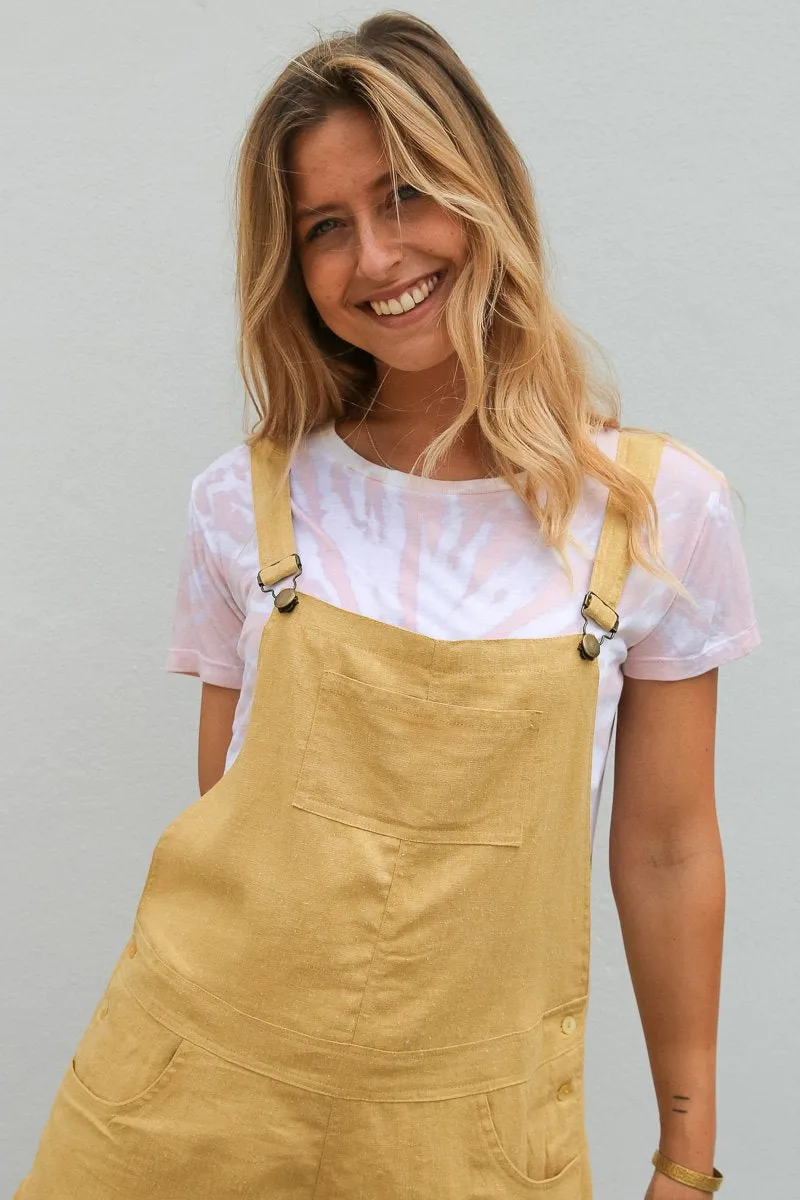 Linen Overalls Honey