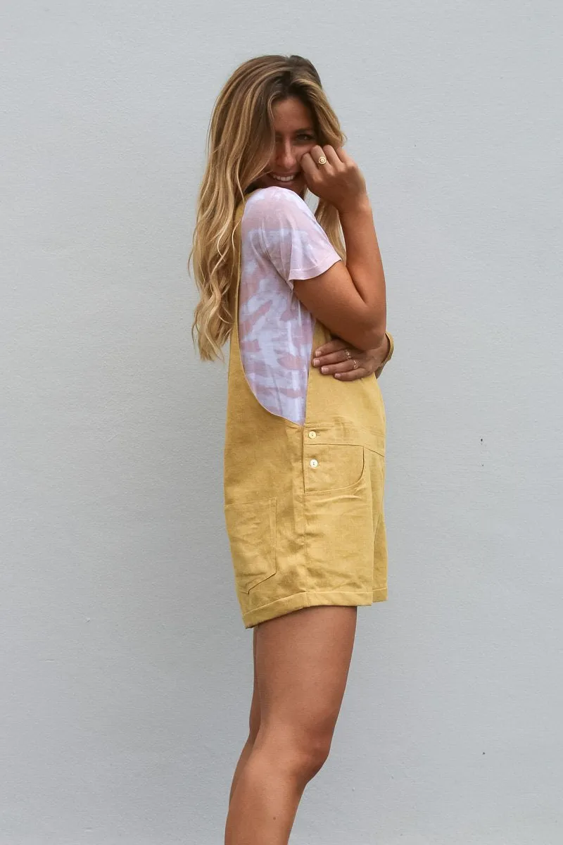 Linen Overalls Honey