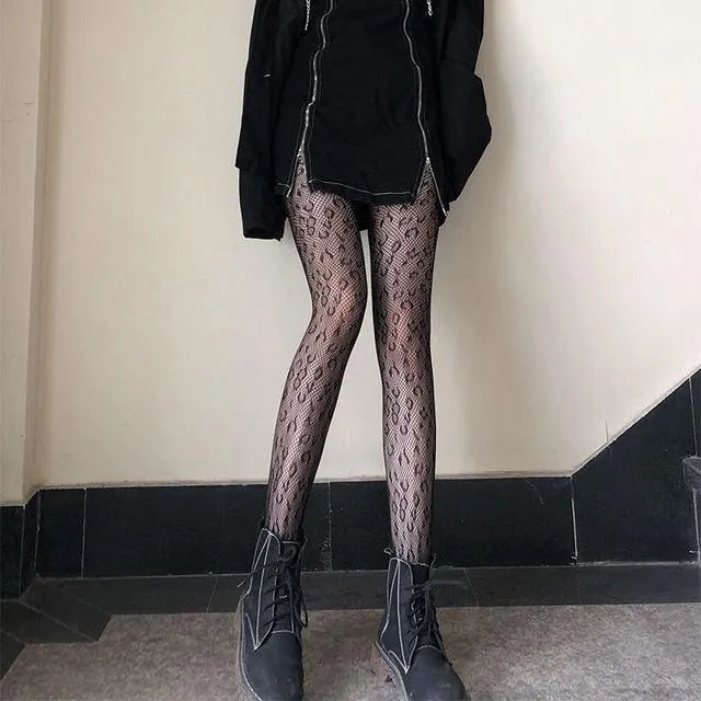 Long Fishnet Body Stockings Fish Net Pantyhose Mesh Nylon Tights Lingerie