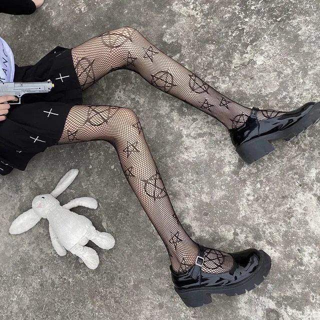 Long Fishnet Body Stockings Fish Net Pantyhose Mesh Nylon Tights Lingerie