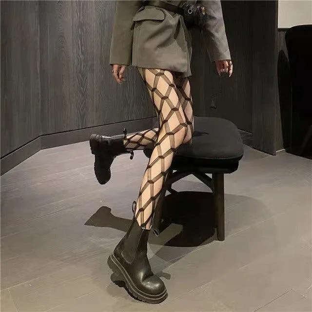 Long Fishnet Body Stockings Fish Net Pantyhose Mesh Nylon Tights Lingerie