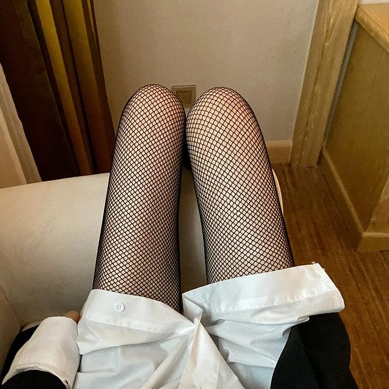 Long Fishnet Body Stockings Fish Net Pantyhose Mesh Nylon Tights Lingerie