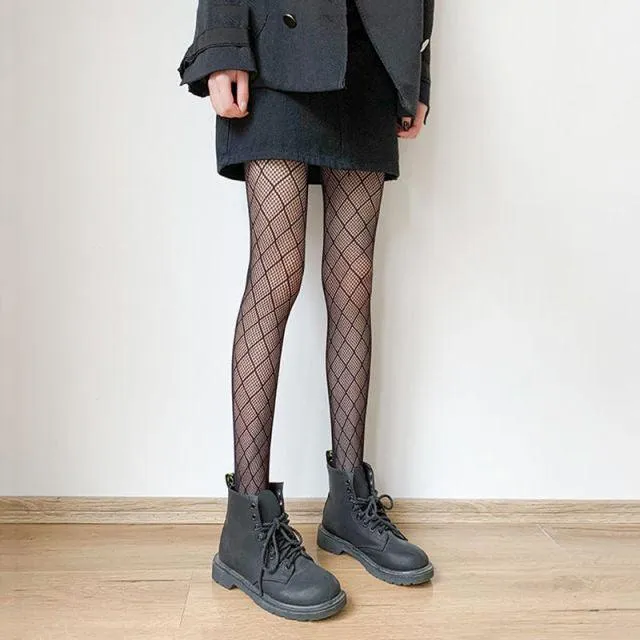 Long Hollow Out Sexy Pantyhose Tights Fishnet Stockings Club Party Hosiery