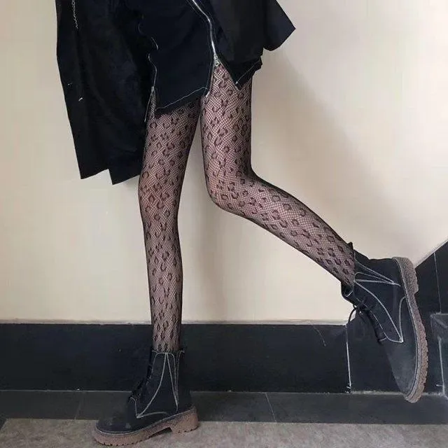Long Hollow Out Sexy Pantyhose Tights Fishnet Stockings Club Party Hosiery