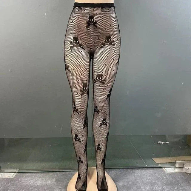 Long Hollow Out Sexy Pantyhose Tights Fishnet Stockings Club Party Hosiery