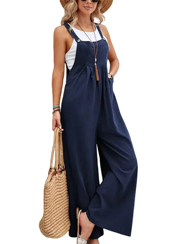 Loose Fit Wide Leg Baggy Overalls Jumpsuit