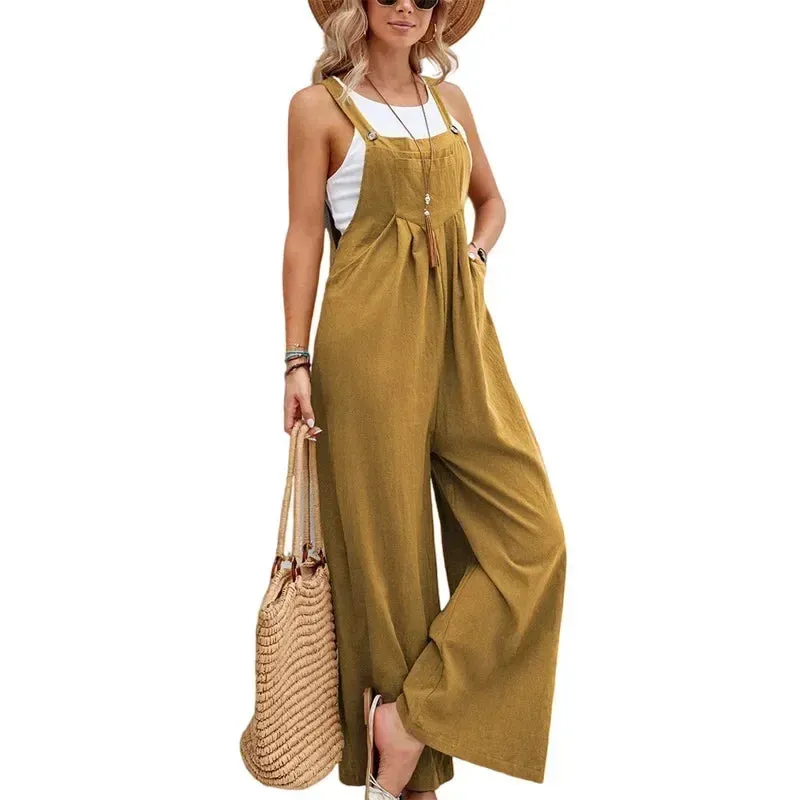 Loose Fit Wide Leg Baggy Overalls Jumpsuit