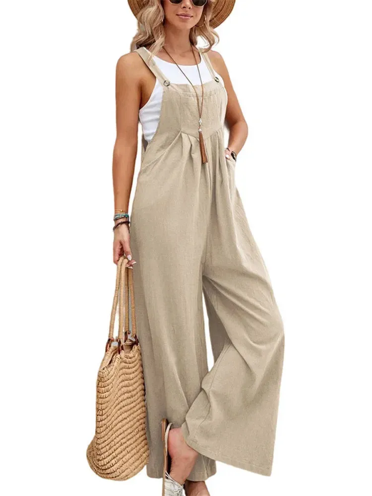 Loose Fit Wide Leg Baggy Overalls Jumpsuit