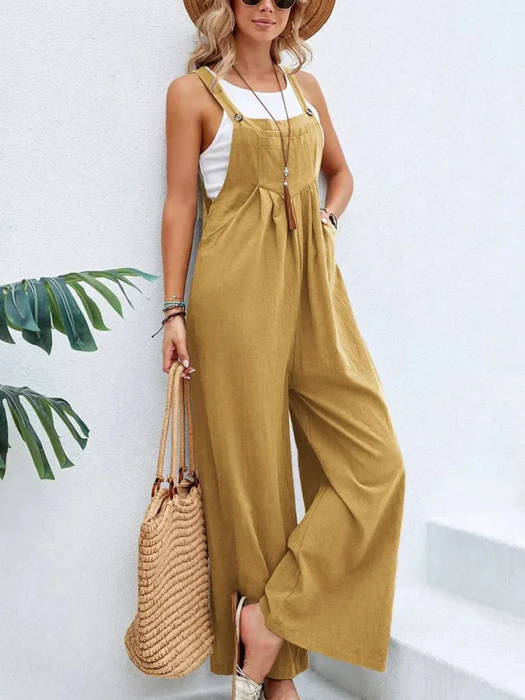 Loose Fit Wide Leg Baggy Overalls Jumpsuit