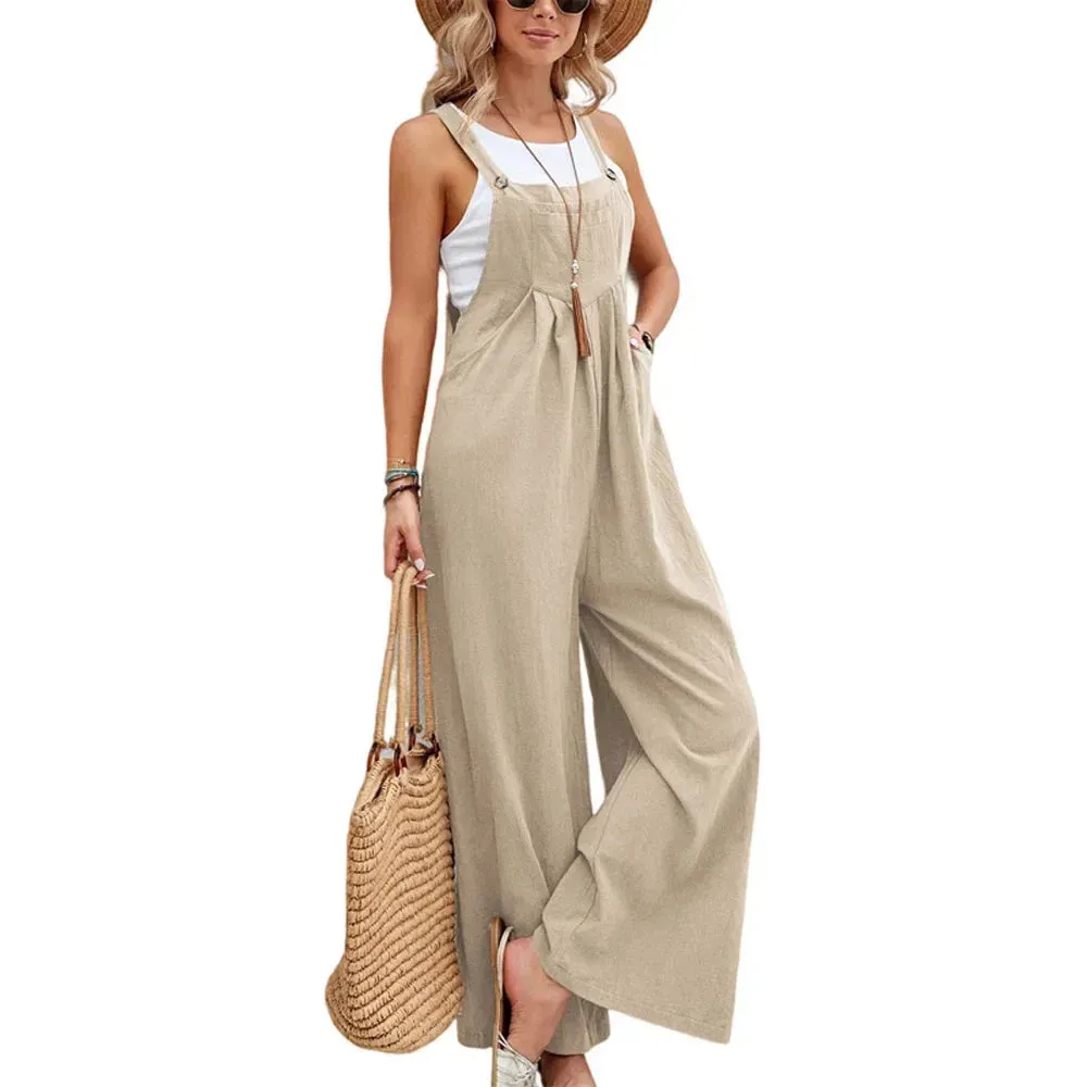 Loose Fit Wide Leg Baggy Overalls Jumpsuit