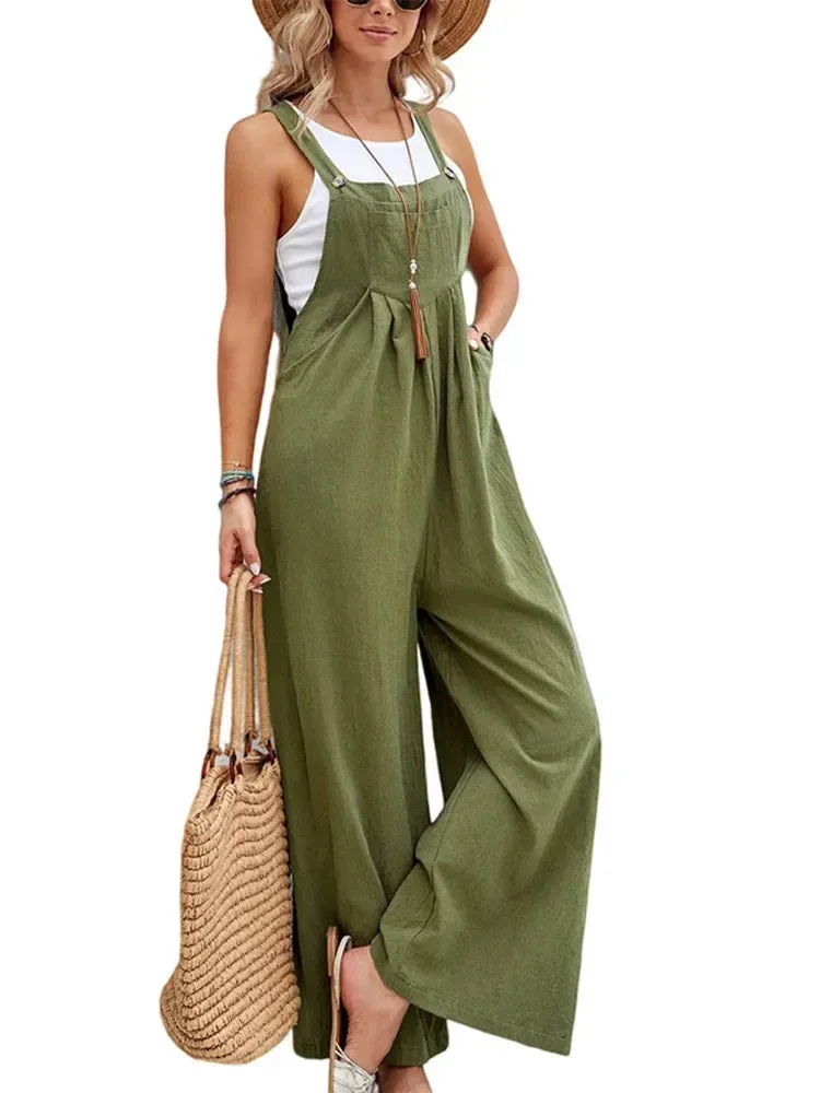 Loose Fit Wide Leg Baggy Overalls Jumpsuit