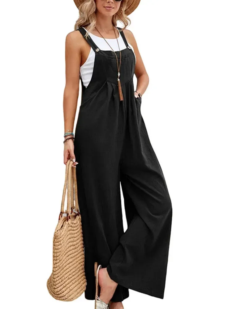 Loose Fit Wide Leg Baggy Overalls Jumpsuit