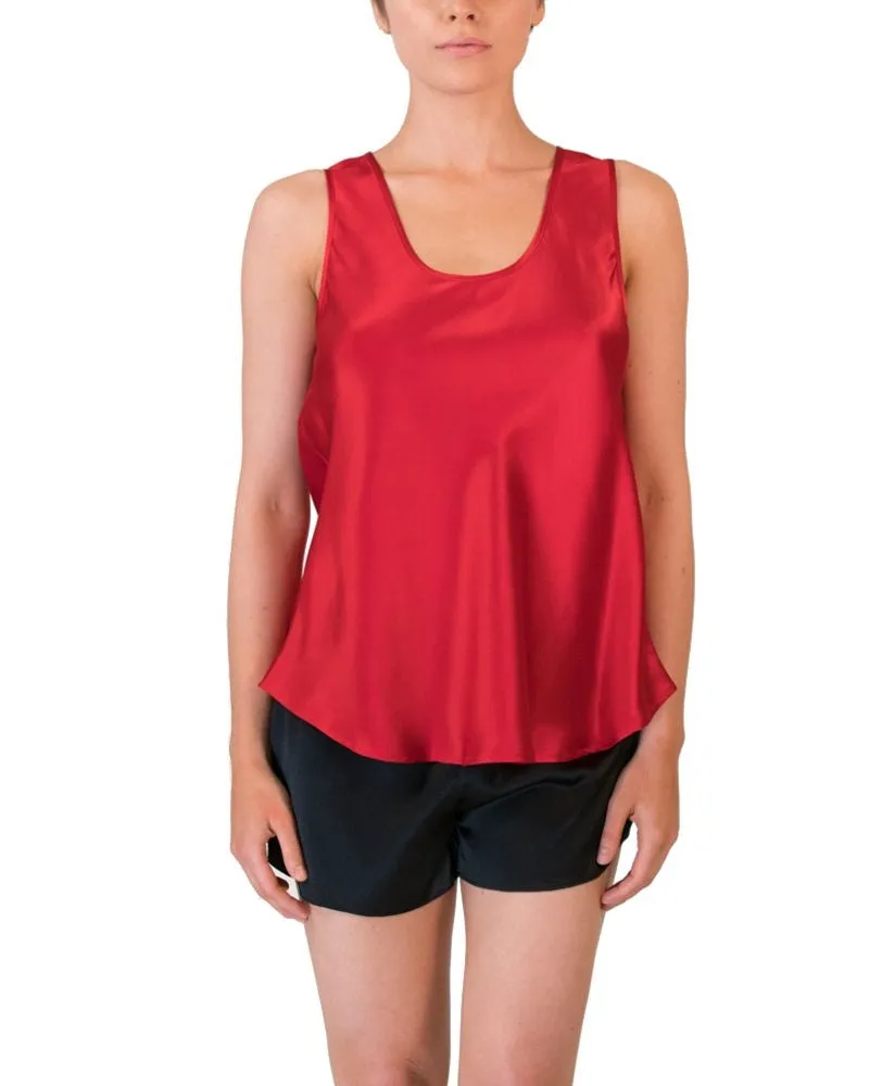 Love & Lustre Mono Silk Camisole - Red