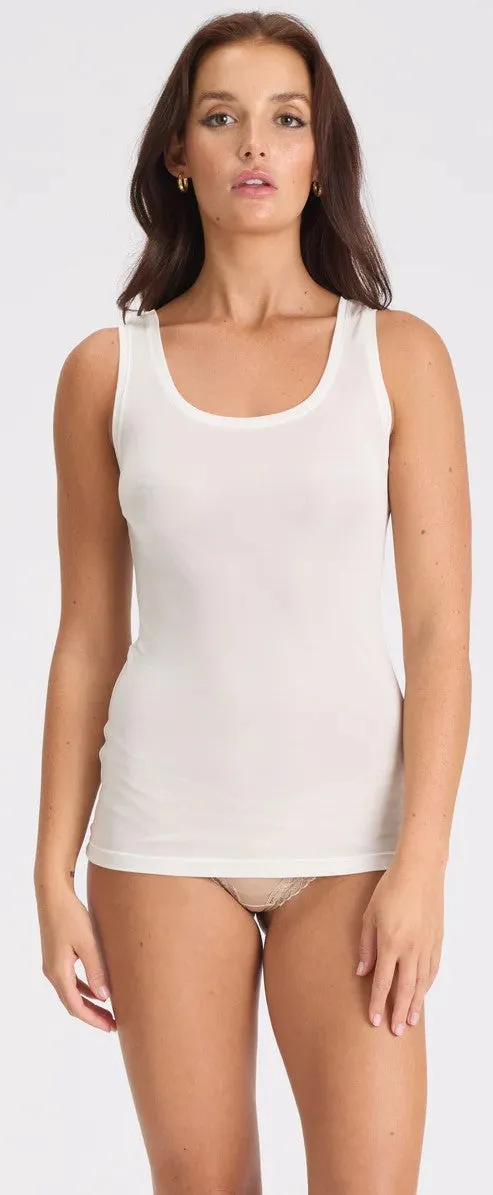 Love & Lustre Silk Jersey Tank - Ivory