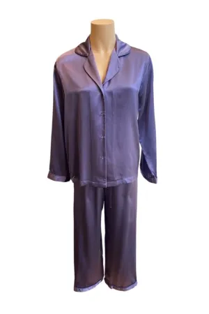 Love & Lustre Silk Piped PJ Set - Heron