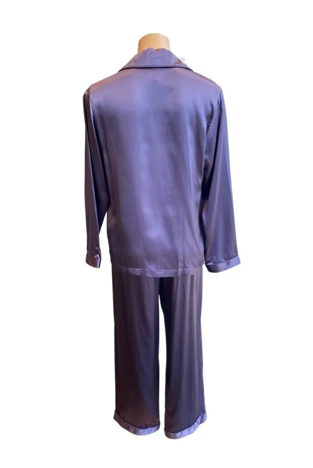 Love & Lustre Silk Piped PJ Set - Heron