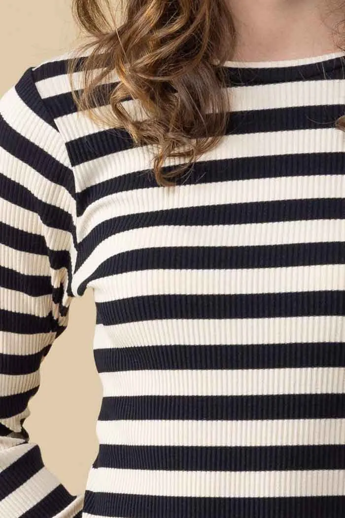 Merrie Top - Striped Black