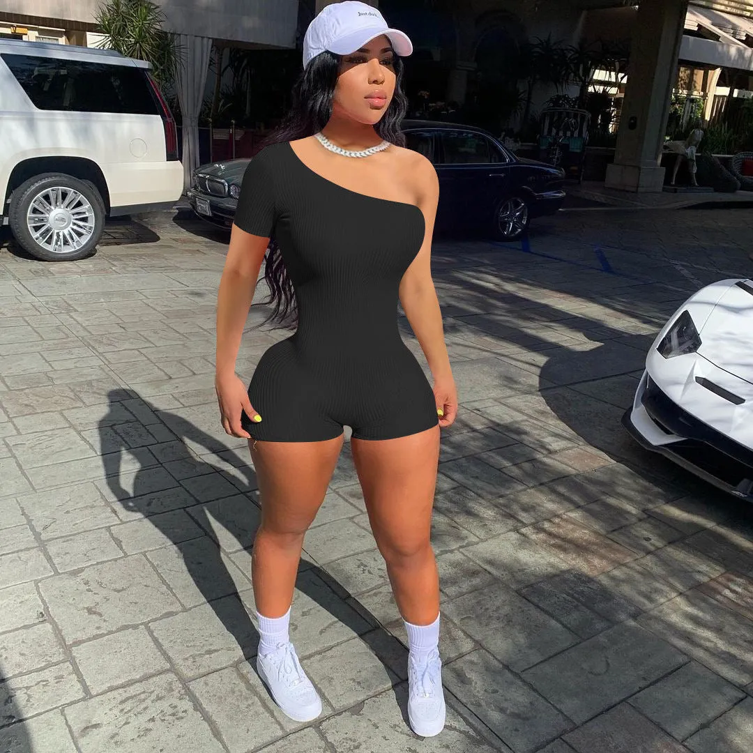 New ribbed one-shoulder jumpsuit  AY1052