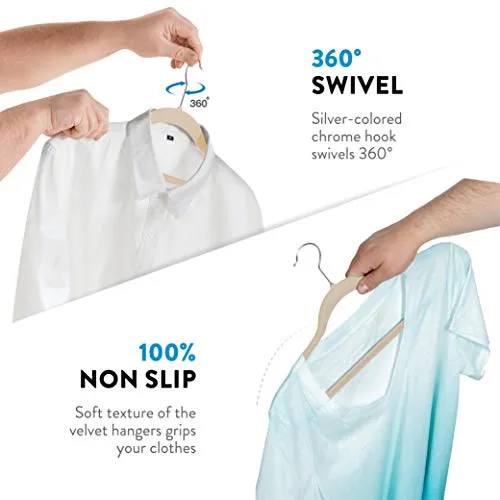 Non-Slip Velvet Suit Hangers