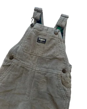 Oshkosh grey cord dungarees with checked lining