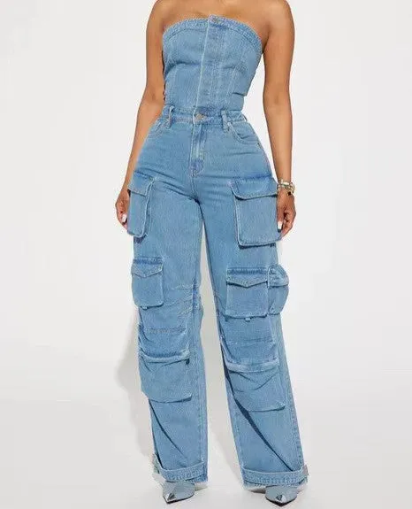 Overalls jeans-D815 | Inspanda