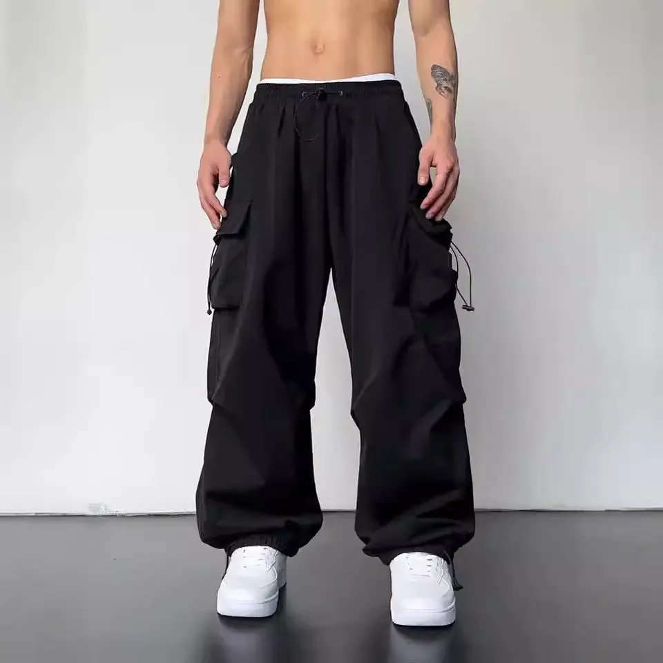 Oversize pants with multiple pockets-D131 | Inspanda
