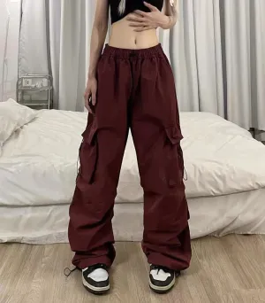 Oversize pants with multiple pockets-D131 | Inspanda