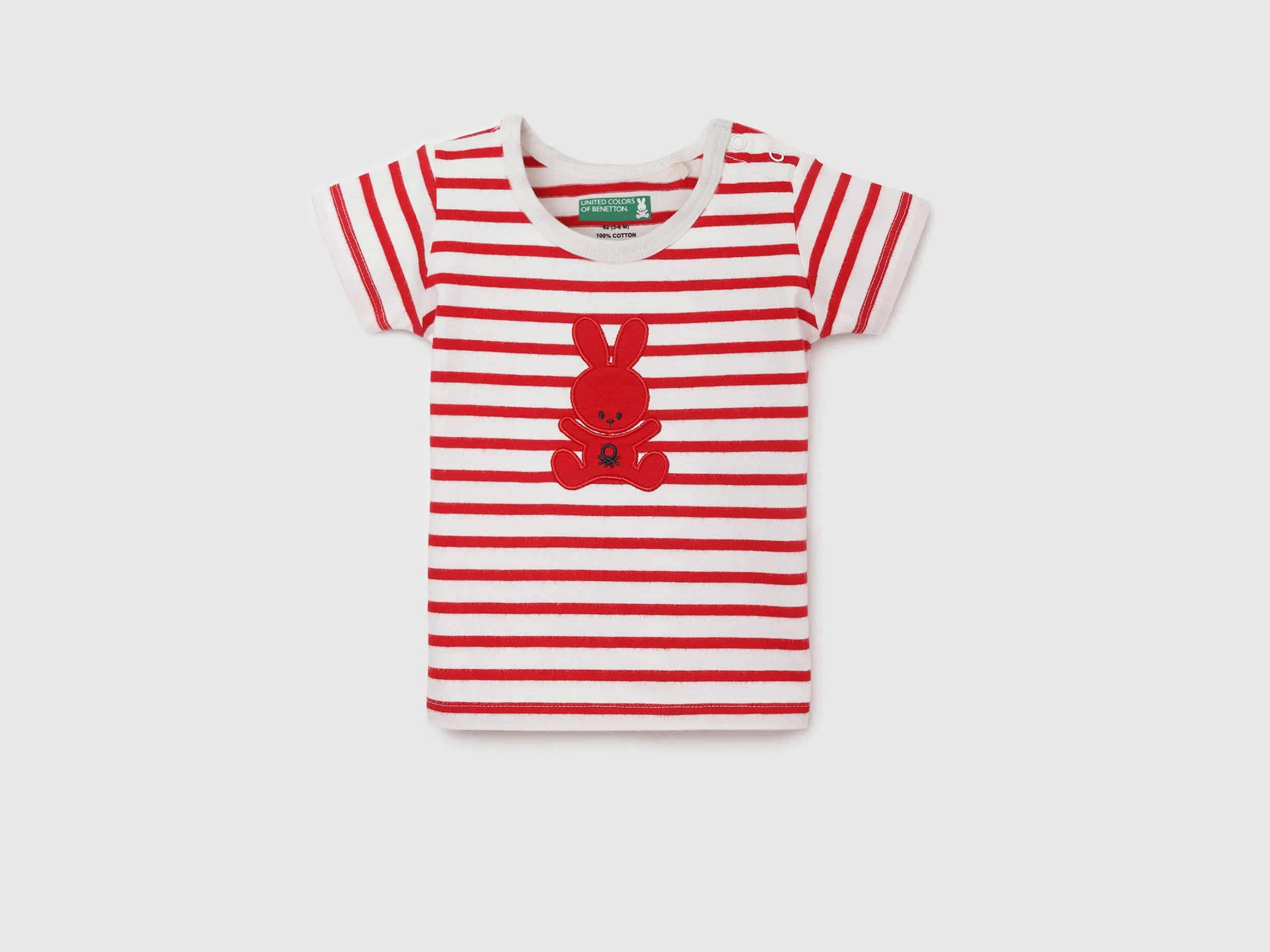 Pack of 2 Regular Fit Round Neck Striped and Printed Baby T-Shirts