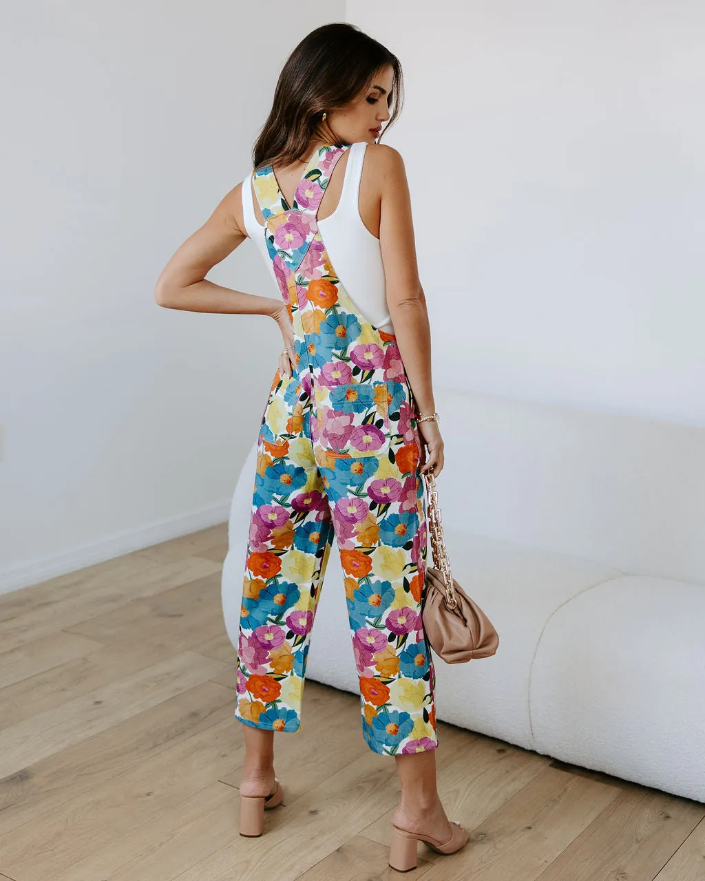 Paxton Floral Pocketed Overalls - Multi