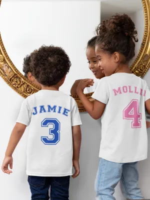 Personalised Name and Age T Shirt