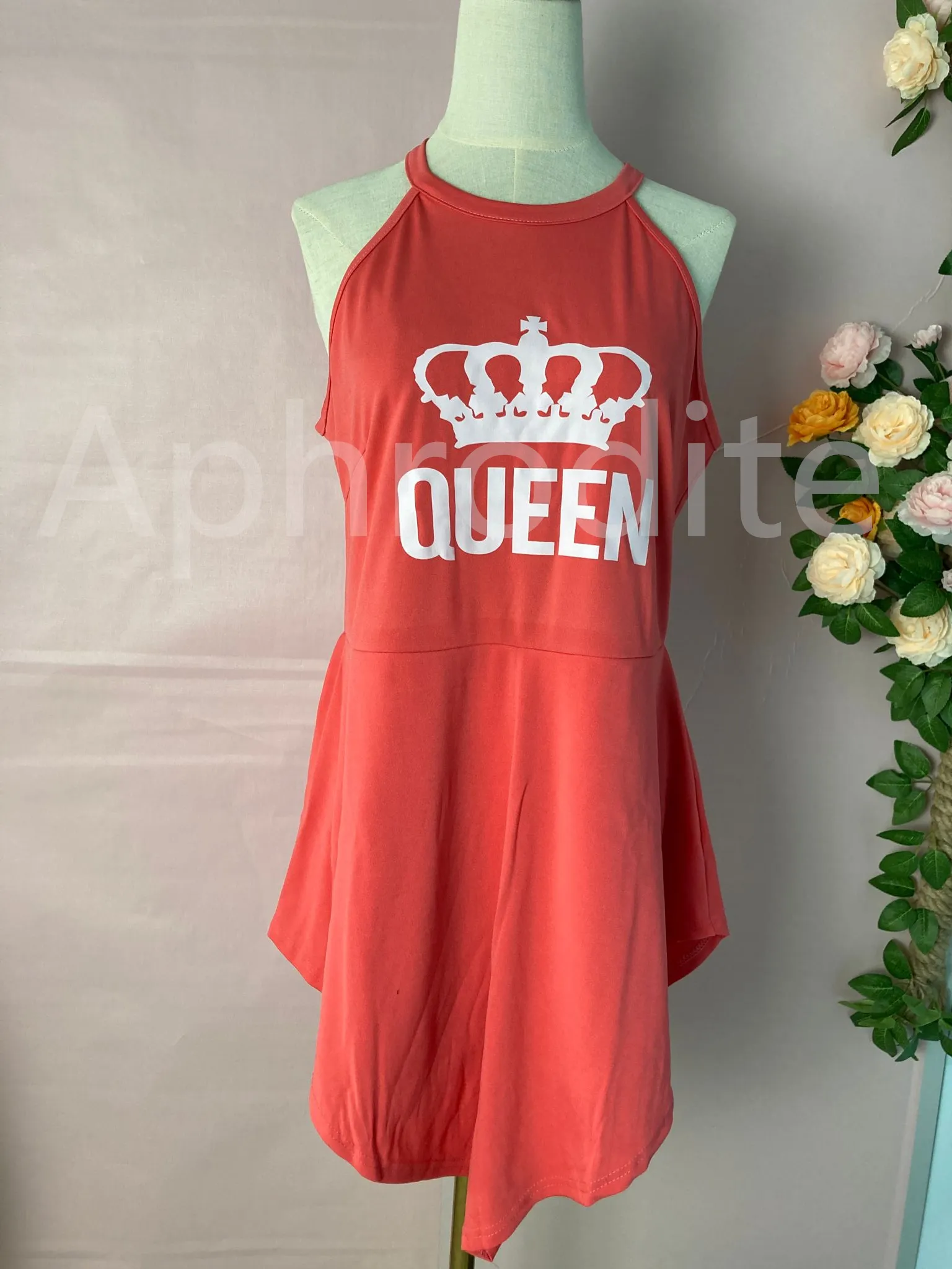 Plus size Irregular Crown Sleeveless Jumpsuit（AY1777）