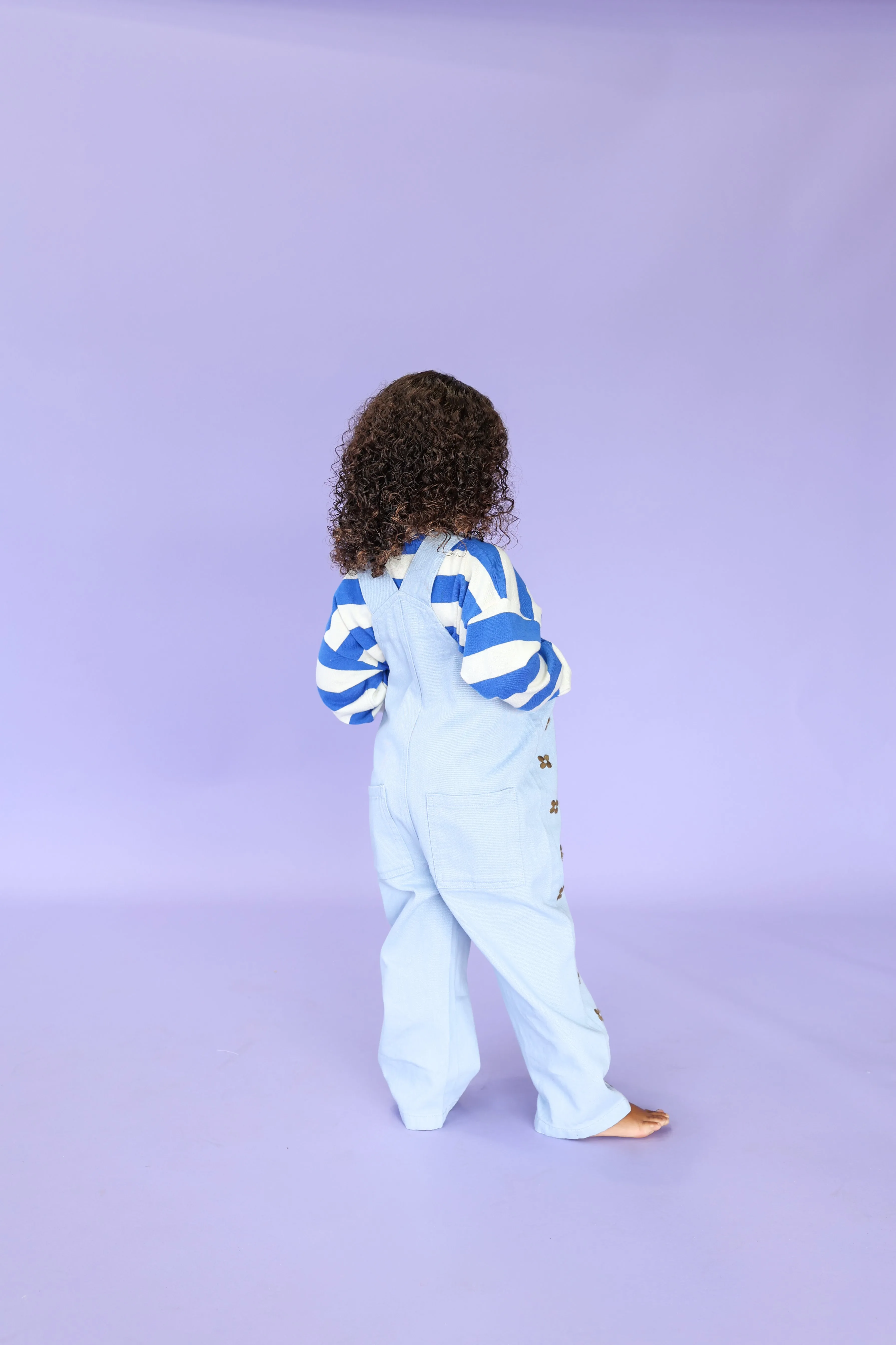 Posy Overalls Ice Blue
