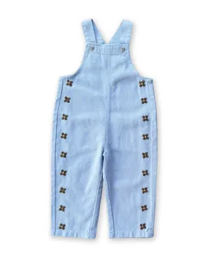 Posy Overalls Ice Blue