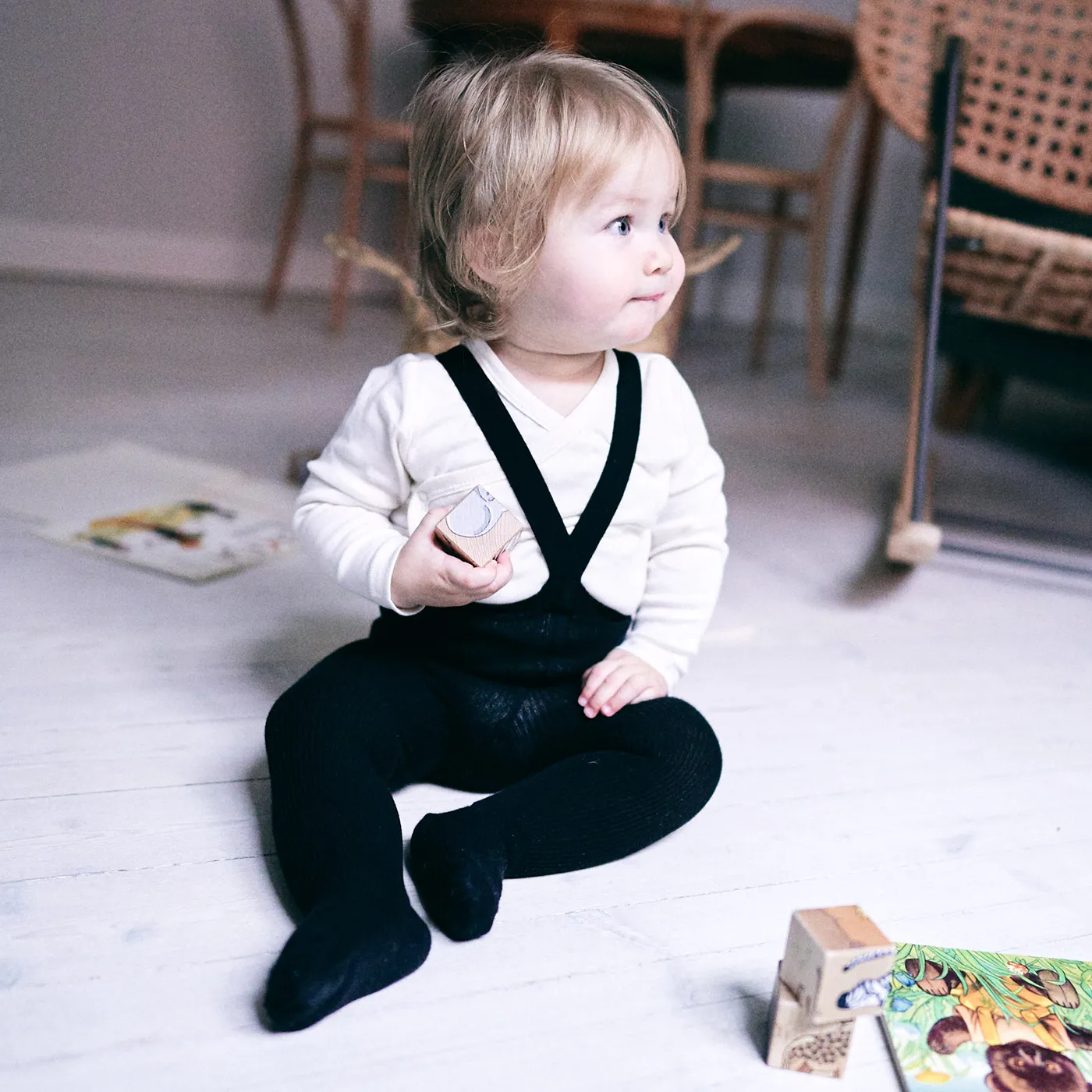 PRE-ORDER SILLY SILAS TIGHTS WITH BRACES CLASSIC BLACK