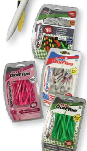 Pride Performance Striped Plastic Golf Tees - Packages