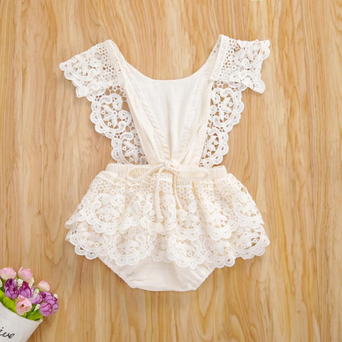 Princess Laced Open Back V Suit