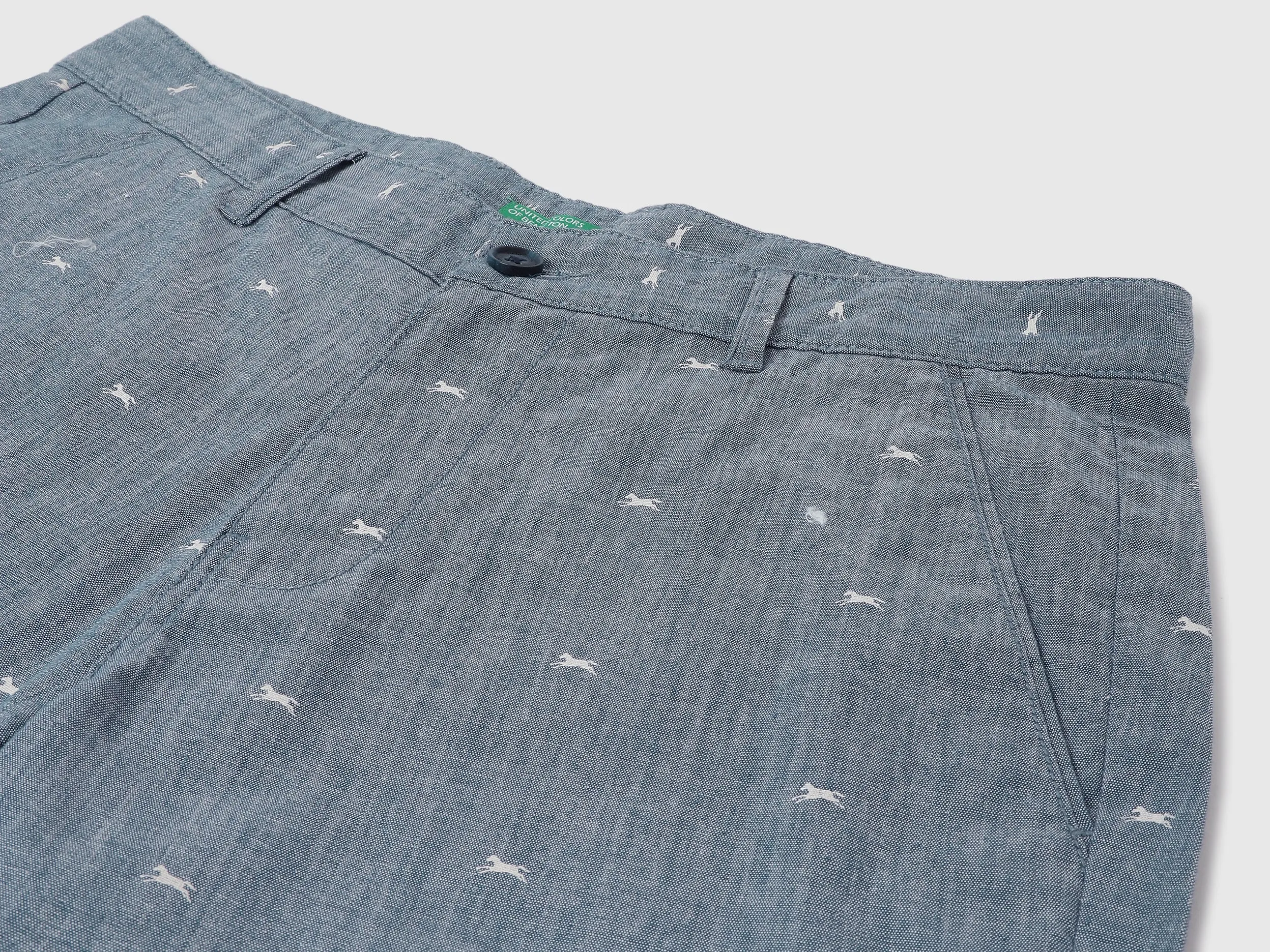 Printed Slim Fit Shorts