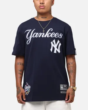 Pro Standard New York Yankees Classic Mesh Striped T-Shirt Midnight Navy