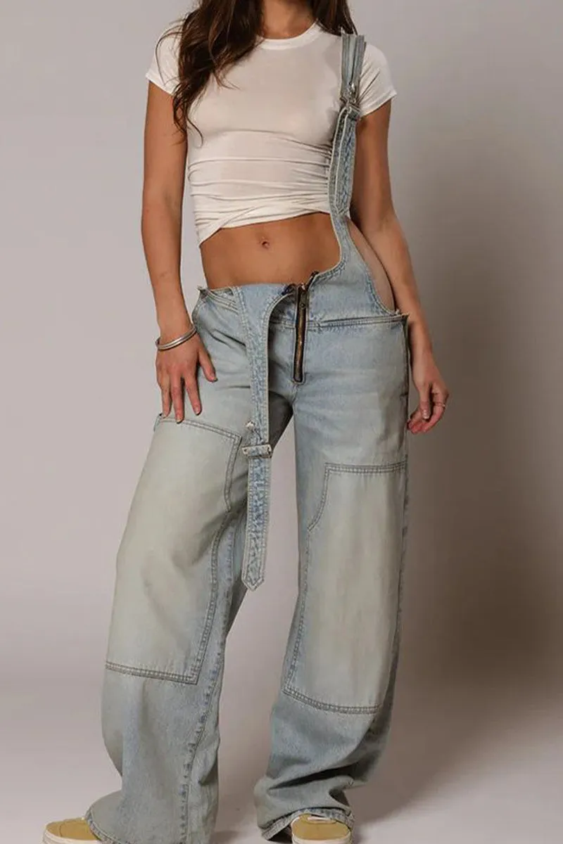 PS3410 Overall Denim Jeans Pant