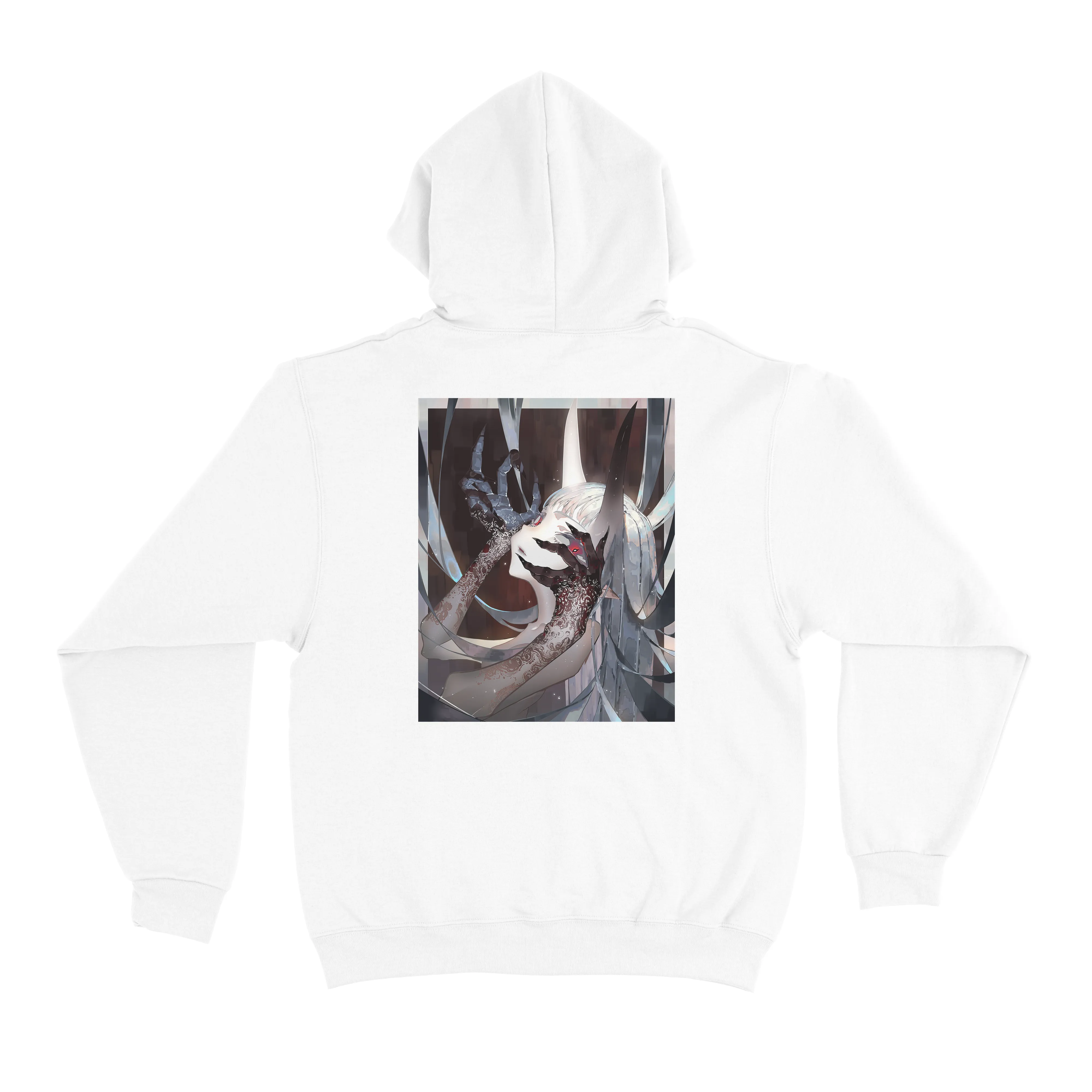"Cursed" Basic Hoodie White