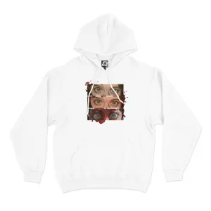"Eyes on You" Basic Hoodie White/Black