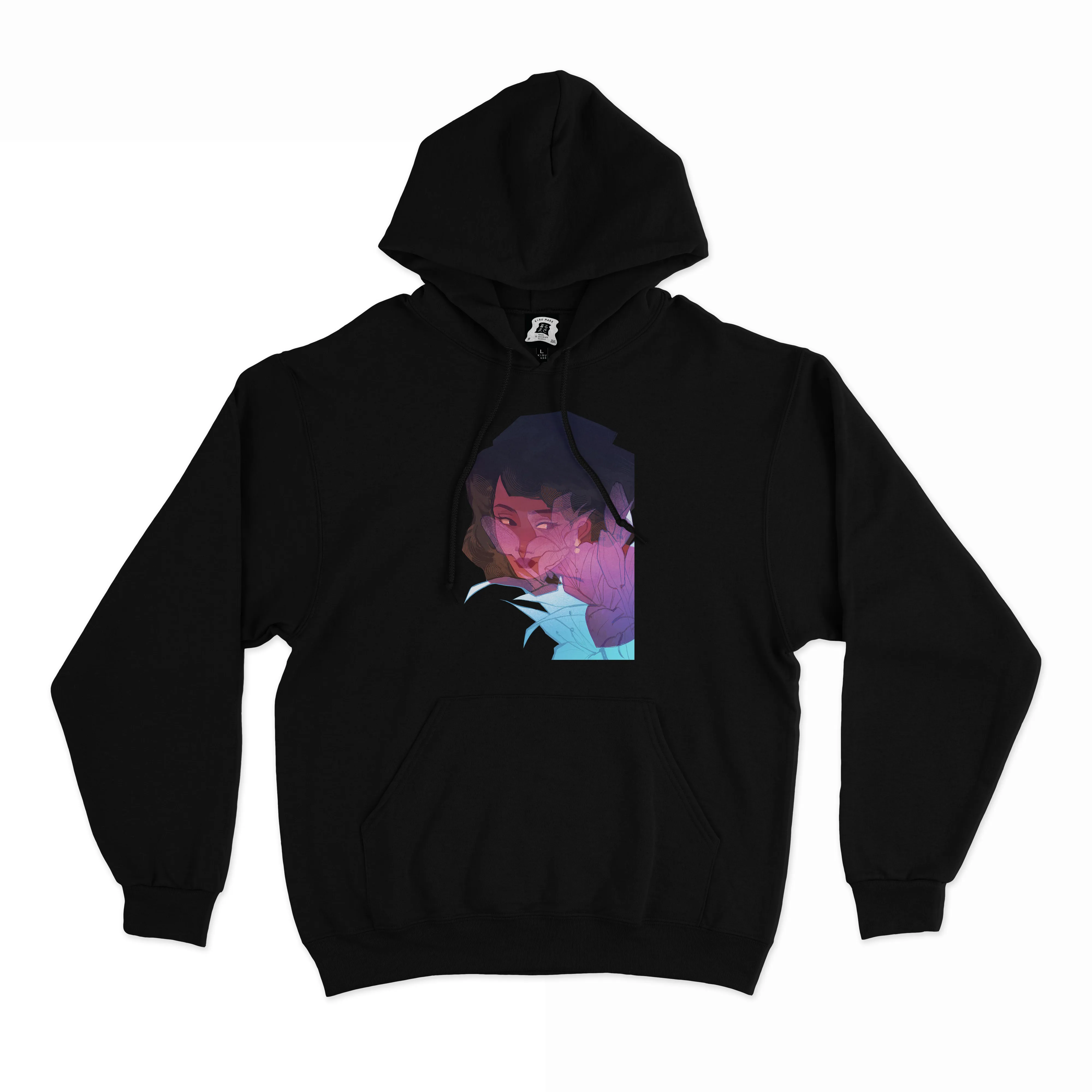 "Ghost Lillies" Basic Hoodie Black