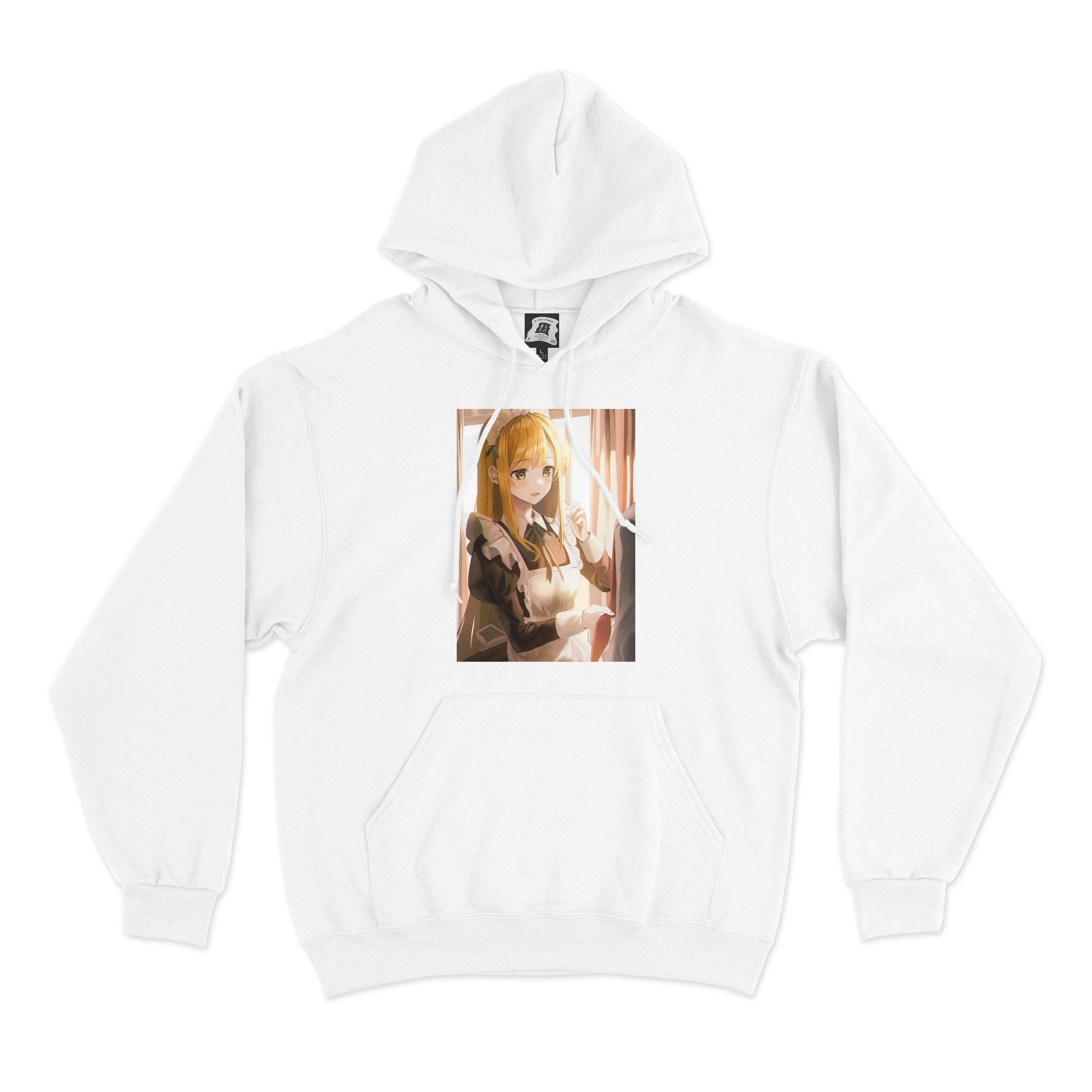 "Maid" Basic Hoodie White