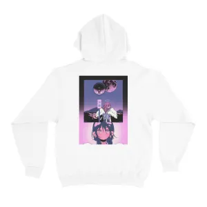 "Peek" Basic Hoodie White