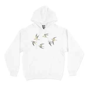"Seabirds" Basic Hoodie Black/White